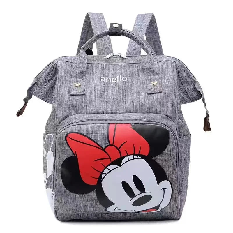 Disney Minnie's New Diaper Bag Backpack Cartoon Cute Mother and Baby Bag Large-capacity Multi-functional Fashion Go Out Baby Bag