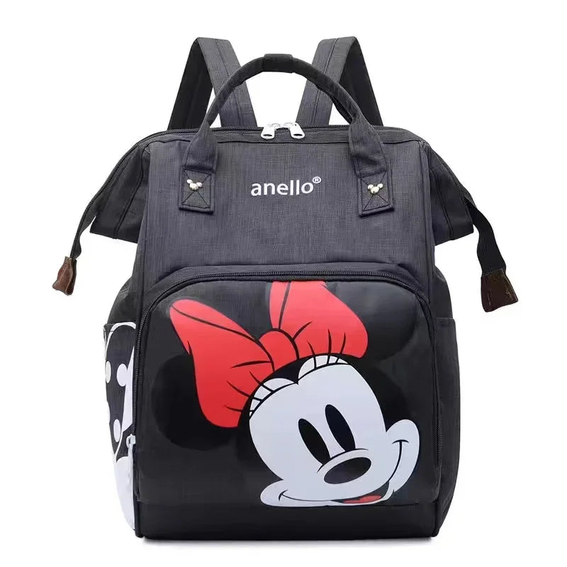 Disney Minnie's New Diaper Bag Backpack Cartoon Cute Mother and Baby Bag Large-capacity Multi-functional Fashion Go Out Baby Bag