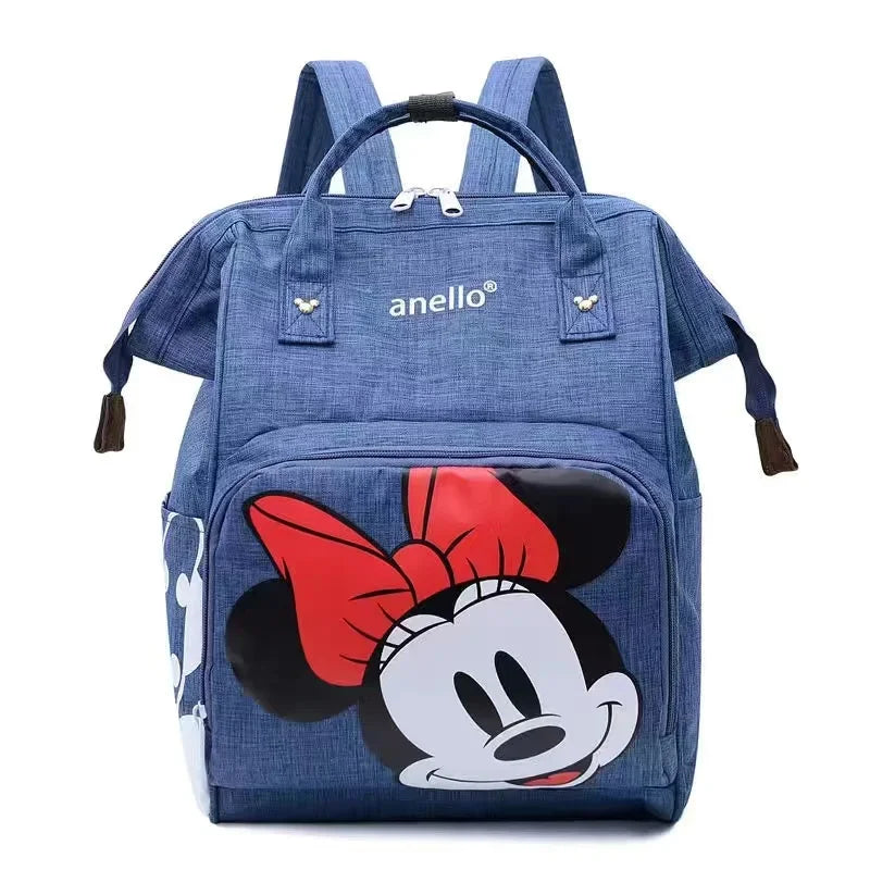 Disney Minnie's New Diaper Bag Backpack Cartoon Cute Mother and Baby Bag Large-capacity Multi-functional Fashion Go Out Baby Bag