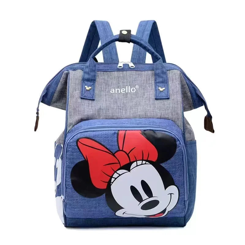 Disney Minnie's New Diaper Bag Backpack Cartoon Cute Mother and Baby Bag Large-capacity Multi-functional Fashion Go Out Baby Bag
